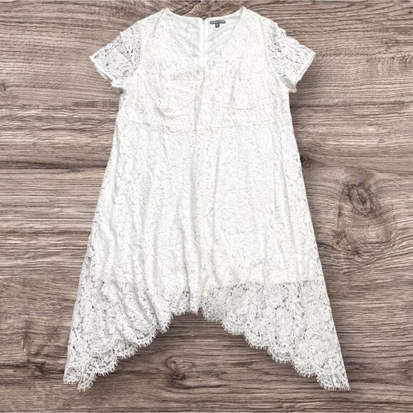 Jessica London Handkerchief White Lace Dress Women’s Plus Size Dress - Picture 1 of 7